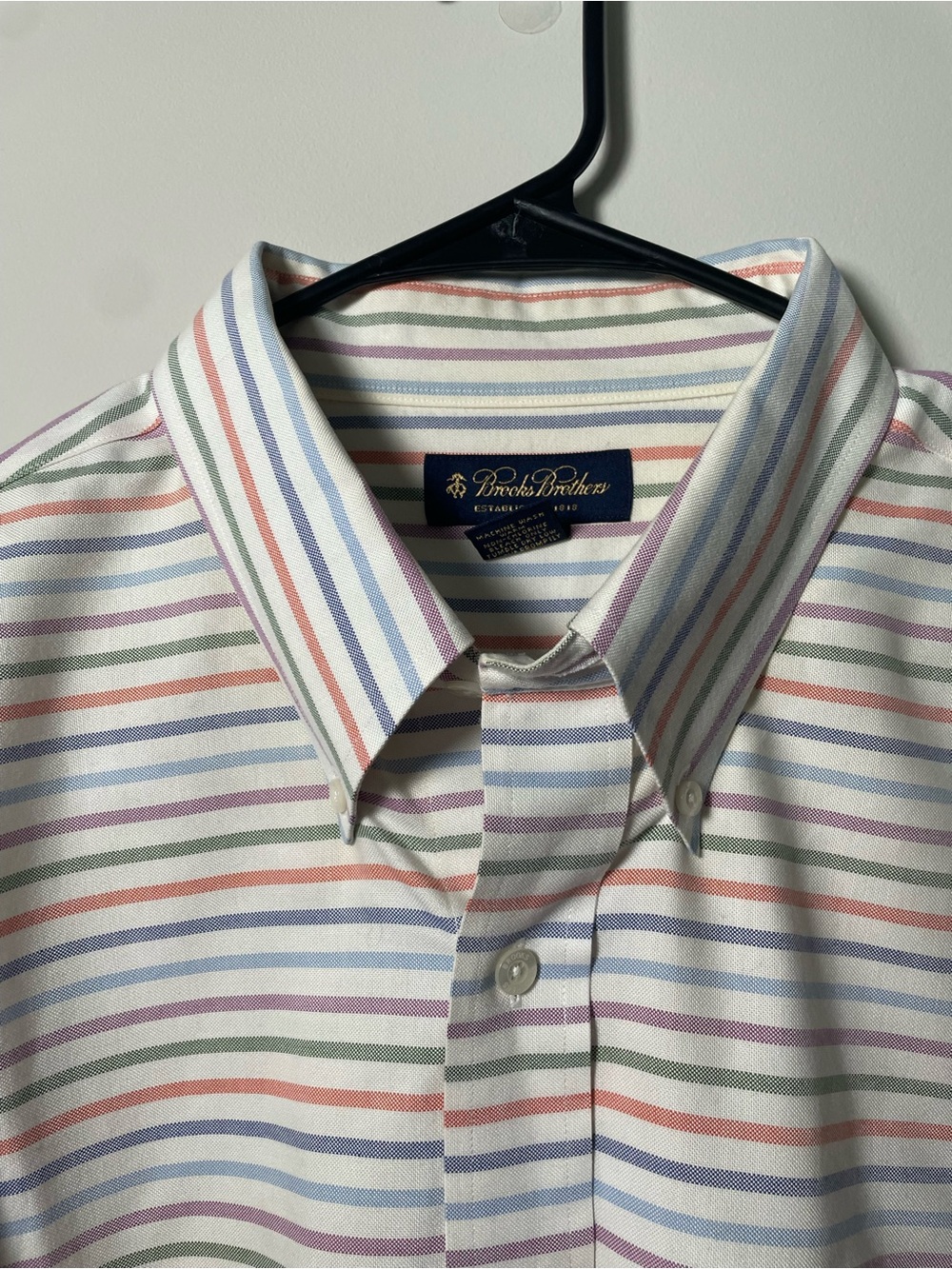 Brooks Brothers Men's XXL Multicolor Striped Button-Down Shirt
